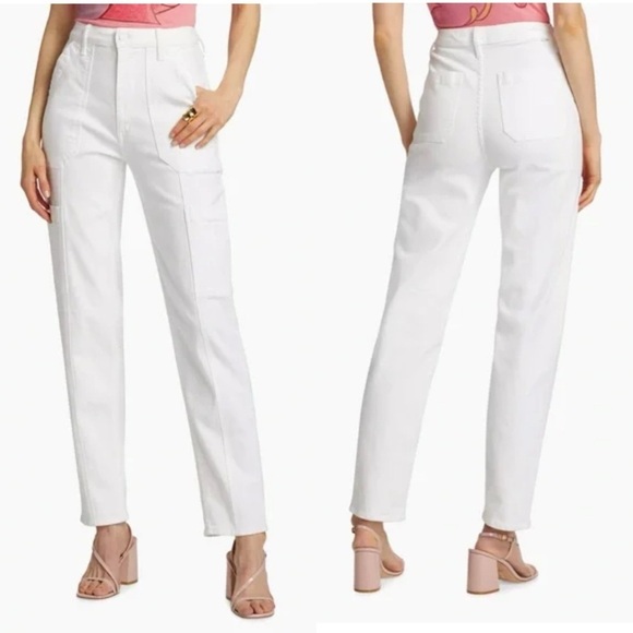 NWT MOTHER Denim Private Double Pocket Skimp Jeans Fairest of Them All White 31” - Picture 15 of 16